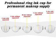 Άσπρα πλαστικά φλυτζάνια μελανιού δαχτυλιδιών δάχτυλων για το μόνιμο ανεφοδιασμό Makeup