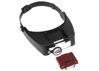 Μαύρο οδηγημένο Headband Magnifier τεχνών δερματοστιξιών διευθετήσιμο για την ανάγνωση