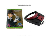 Μαύρο οδηγημένο Headband Magnifier τεχνών δερματοστιξιών διευθετήσιμο για την ανάγνωση