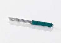 Δερματοστιξία 9 στρογγυλό πράσινο σκιάζοντας εργαλείο χειρός βελόνων Makeup λεπίδων μόνιμο
