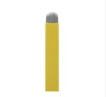 Επαγγελματική κίτρινη μόνιμη λεπίδα καμπυλών εργαλείων Makeup με τις καρφίτσες 18U